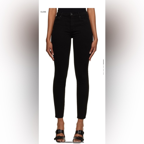 Citizens of humanity rocket ankle all black jeans 30 - Picture 5 of 15